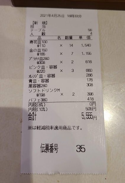 5,555円
